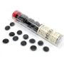 Frosted Opal Black Glass Stones (40) in 4" Tube