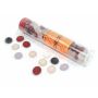 Assorted Frosted Glass Stones (40) in 4" Tube