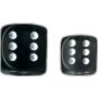 Translucent 12mm d6 with pips Dice Blocks™- Smoke w/white (36 Dice)