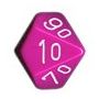 Opaque Polyhedral d10 Sets (10) - Lt. Purple/white