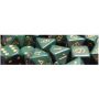 Opaque 12mm d6 with pips Dice Blocks (36 Dice) - Dusty Green w/gold