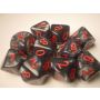 Velvet Black/Red Set of 10 D10