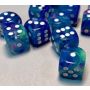 Festive™ 12mm d6 Waterlily™/white Dice Block™ (36)