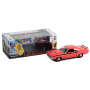 1:18 1971 Dodge Challenger R/T - Bright Red with Black Stripes and Dog Dish Wheels