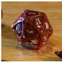 PolyHero Dice 1d20 Orb - Heartwood with Moonsilver