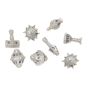 PolyHero Dice Cleric 8 Dice Set Spirited Steel