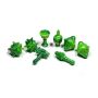 PolyHero Dice Cleric 8 Dice Set Verdant Viridian