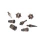 PolyHero Dice Warrior 8 Dice Set Steel Grey