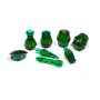 PolyHero Dice Rogue 8 Dice Set Emerald Emissary