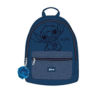 Stitch backpack with plush front pocket