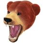 Flocked Hand Puppet Bear