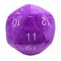 Jumbo D20 Dice Plush in Purple with White Numbering