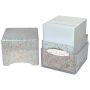 Satin Cube Glitter Clear