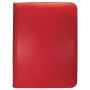 Vivid 9-pocket zippered Pro-Binder Red