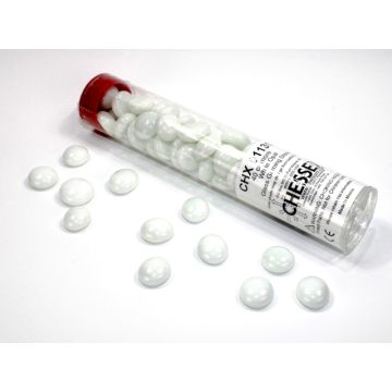 White Glass Stones (40) in 4" Tube