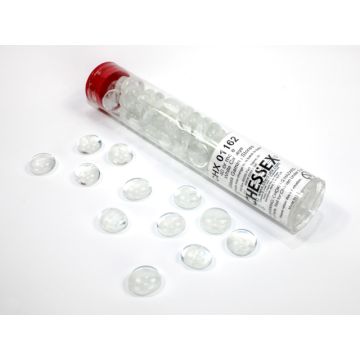 Catseye White Glass Stones (40) in 4" Tube