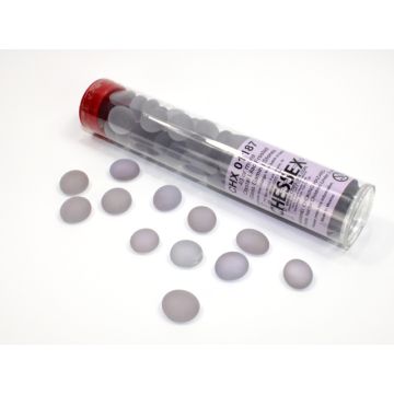 Frosted Crystal Lilac Glass Stones (40) in 4" Tube