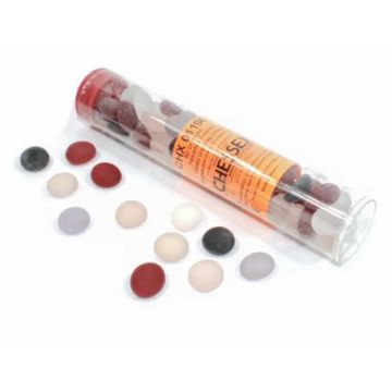 Assorted Frosted Glass Stones (40) in 4" Tube