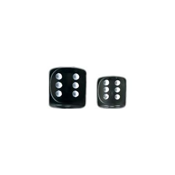 Translucent 12mm d6 with pips Dice Blocks™- Smoke w/white (36 Dice)