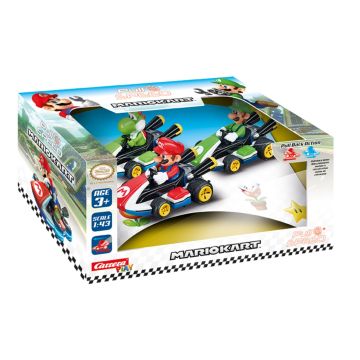 Mario Kart 3-Pack Mario Luigi & Yoshi Pull & Speed
