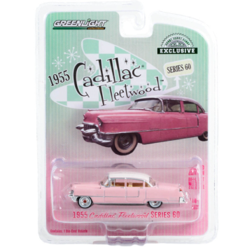 1:64 1955 Cadillac Fleetwood Series 60 - Pink with White Roof (Hobby Exclusive)