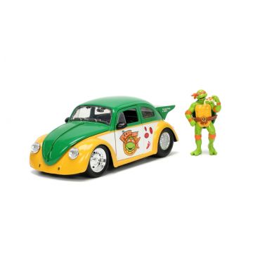 Turtles 1959 VW Drag Beetle 1:24 with Michelangelo Figure