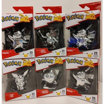 Pokémon 25th Celebration 3 inch BATTLE FIGURE Asst wave 2 (6)