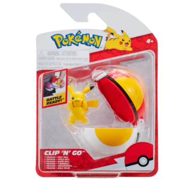 Pokémon - Clip'n Go  -PIKACHU #8 & FAST BALL