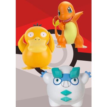Pokémon battle figure Set 3 -Pack : CHARMANDER #4, GALARIAN DARUMAKA, PSYDUCK