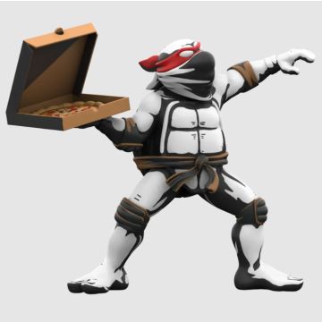 Teenage Mutant Ninja Turtles: Pizza Bomber by Ndikol BLACK & WHITE (NKPB25)