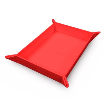 Vivid Magnetic Foldable Dice Tray Red
