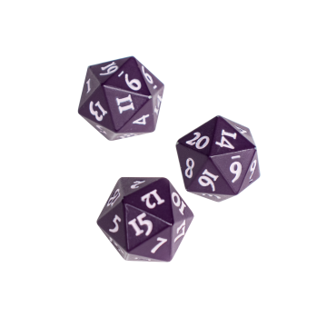 Vivid Heavy Metal D20 Dice - Midnight Plum